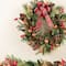 Glitzhome® 24"D Christmas Bell, Pinecone & Berry Bow Wreath